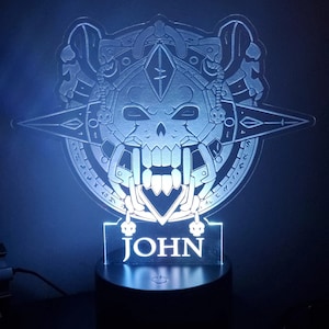 LED Personalized WoW Dark Knight Desk Lamp