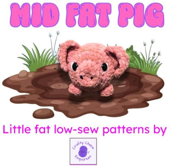 Mid Fat Pig & Micro Pig Crochet Pattern Bundle 2