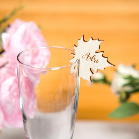 Maple Leaf Wine Charms, Fall Leaf Wine Charms, Fall Wine Glass Charms,  Thanksgiving Wine Charms, Wine Charms Personalized