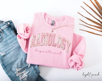 Radiology Tech Sweatshirt, Faux Patchwork Rad Tech Crewneck, Radiologic Technologist Sweater, X Ray Tech Gift, Radiology Student Grad Gifts