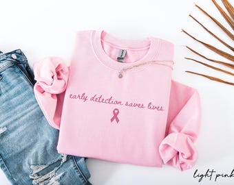 Comfort Colors® Breast Cancer Shirt, Early Detection Saves Lives Tee, Pink Ribbon Support Tee, In October We Wear Pink Shirt,Cancer Survivor