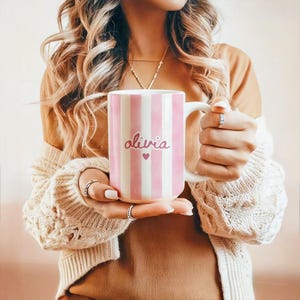 Brown Stripe Mug - Etsy