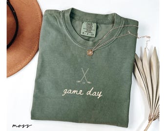 Comfort Colors® Game Day Shirt, Hockey Mom Shirt, Ice Hockey Tee For Women, Tis The Season Sports Mom Shirt, Gift For Ice Hockey Player Fans