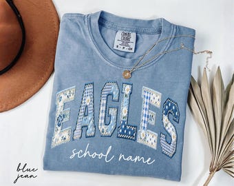 Custom Mascot Shirt, School Spirit Tee, Personalized Comfort Colors® Teacher Shirt, Custom Back To School Team Name T-Shirt, Game Day Shirt