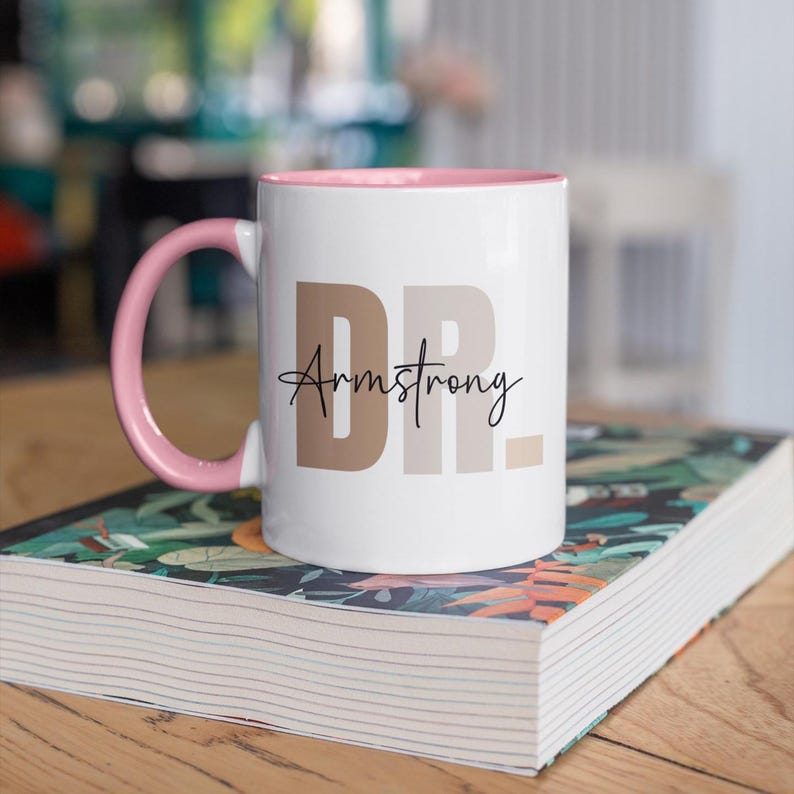 Custom New Doctor Name Mug, Personalized PHD Graduation Gift, Future Doctor Gift, Doctorate Mug, Doctor Coffee Cup, Medical Student Mug Gift image 2