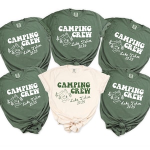 Custom Camp Shirt, Personalized Camping Family Shirt, Camp Crew Tee, Summer Camp Matching Shirt, Camping Friend Gift, Lake Girls Trip Shirts