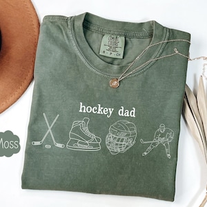 Custom Hockey Dad Shirt For Game Day, Personalized Coach Hockey Dad Tee, Ice Hockey Father Gift, Hockey Gift For Dad Husband, Sports Dad Tee