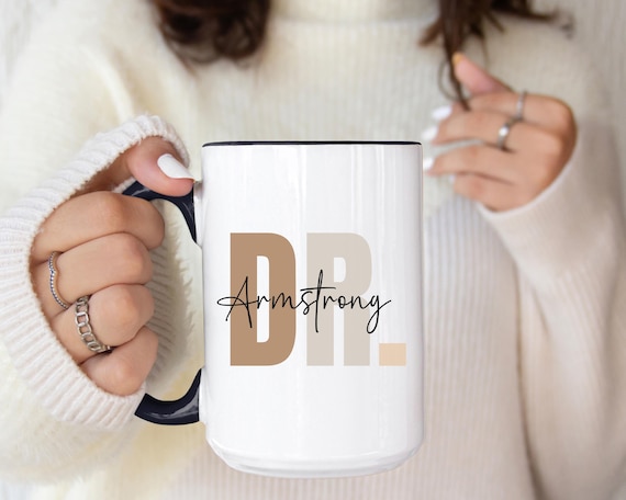 Custom New Doctor Name Mug, Personalized PHD Graduation Gift, Future Doctor Gift, Doctorate Mug, Doctor Coffee Cup, Medical Student Mug Gift