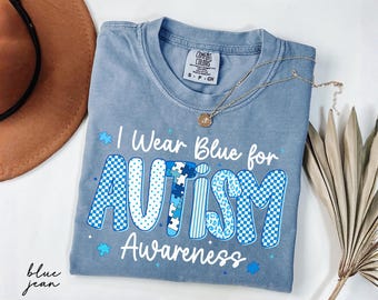 Comfort Colors® Autism Awareness Shirt, In April We Wear Blue Tee, Neurodiversity Gift, Autism Teacher Shirt, Autism Mom Shirt, Autism Month