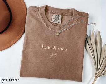 Comfort Colors® Bend and Snap Shirt, Funny Football Mom Gift Tee, Game Day Shirt for Women, Fall Football Season Shirt, Tis the Season Shirt