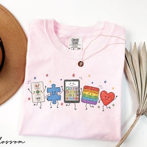 Comfort Colors® Autism Doodle Characters Shirt, Neurodiversity Tee, Inclusion Shirt, Autism Support Gift, SPED Teacher Shirt,Autism Mom Gift image 7