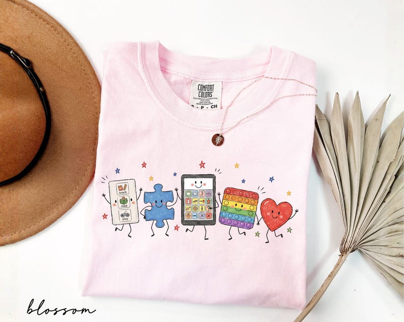 Comfort Colors® Autism Doodle Characters Shirt, Neurodiversity Tee, Inclusion Shirt, Autism Support Gift, SPED Teacher Shirt,Autism Mom Gift image 7