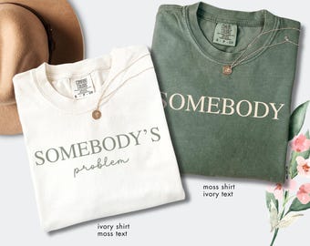 Somebody's Problem Shirts, Couples Matching Shirts, Sarcastic Sassy Tee, Mr & Mrs Shirts, Just Married TShirt, Anniversary Gift for Husband