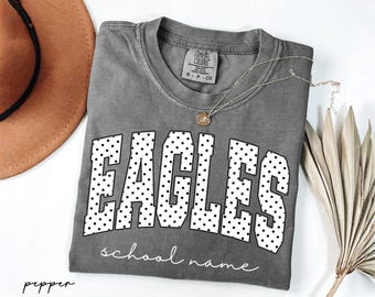Custom Mascot Shirt, School Spirit Tee, Personalized Comfort Colors® Teacher Shirt, Custom Back To School Team Name T-Shirt, Game Day Shirt