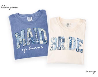 Comfort Colors® Maid Of Honor Shirt, Bridal Party Shirt, Bridesmaid Proposal Gift, Matching Wedding Party Bachelorette Tee, Getting Ready
