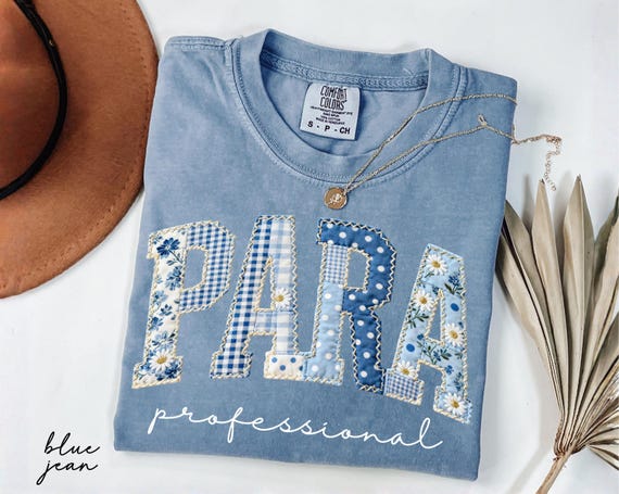 Comfort Colors® Paraprofessional Floral Shirt, Teacher Aide Shirt, Para Educator Gift, Back To School, Para Squad Shirt,Para Chinoiserie Tee