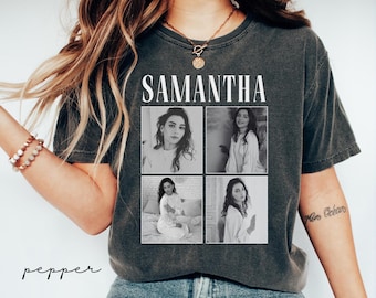 Custom Photo Comfort Colors Shirt, Personalized Picture Vintage Shirt, Your Own Picture Idea Tee, Mothers Day Gift, Girlfriend Face Shirt