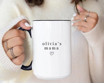 Personalized Mama Mug With Kids Names, Custom Mom Coffee Cup Gift, New Mom Mug, Baby Shower Gift, First Time Mom Gift, Mother's Day Gifts