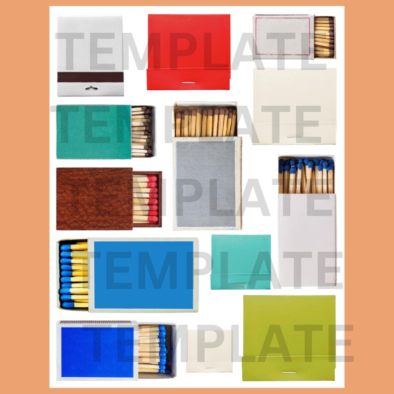 Matchbook Template.pdf Matchbook Art Print Template: DIY Keepsake (canva, PDF) - Etsy