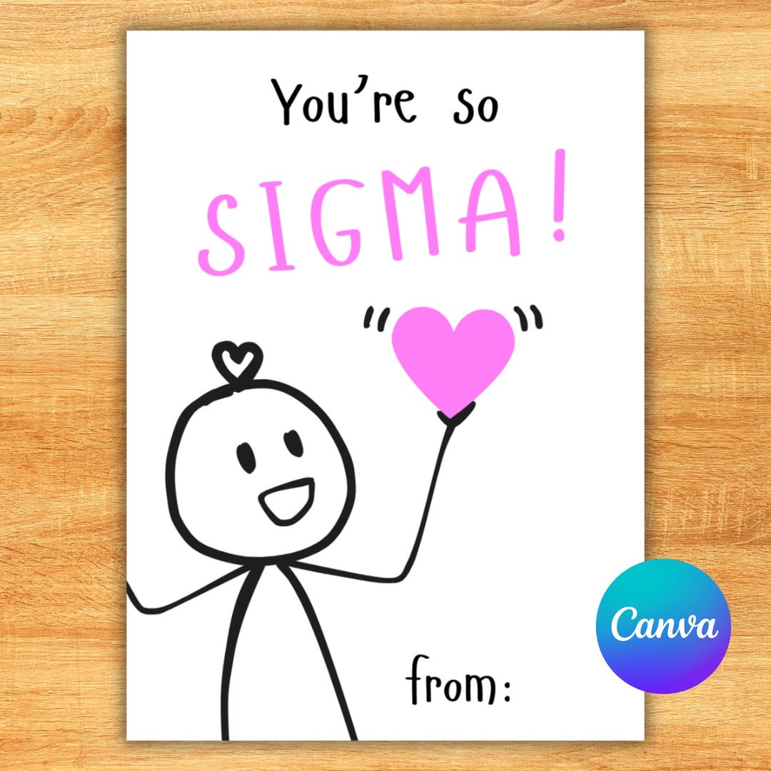 Funny Slang Valentine's Day Cards: Skibidi Rizz Sigma Vibes (canva ...
