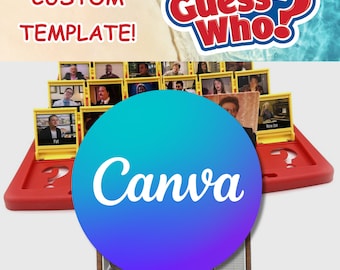 Modello personalizzato per il gioco "Indovina chi": schede Canva modificabili (PDF)