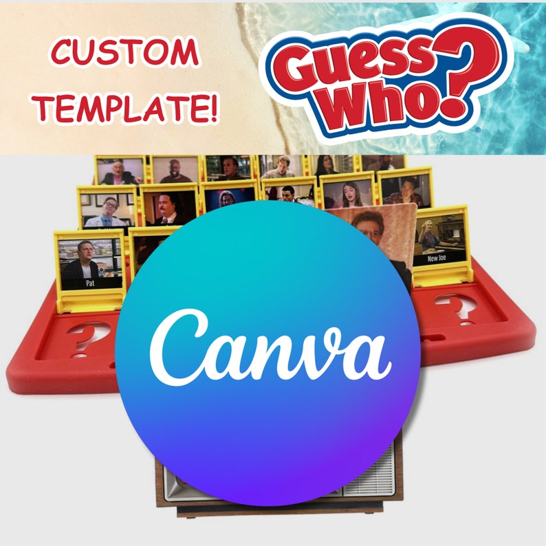 PDF Guess Who Editable Template Custom Guess Who Game Template Guess ...