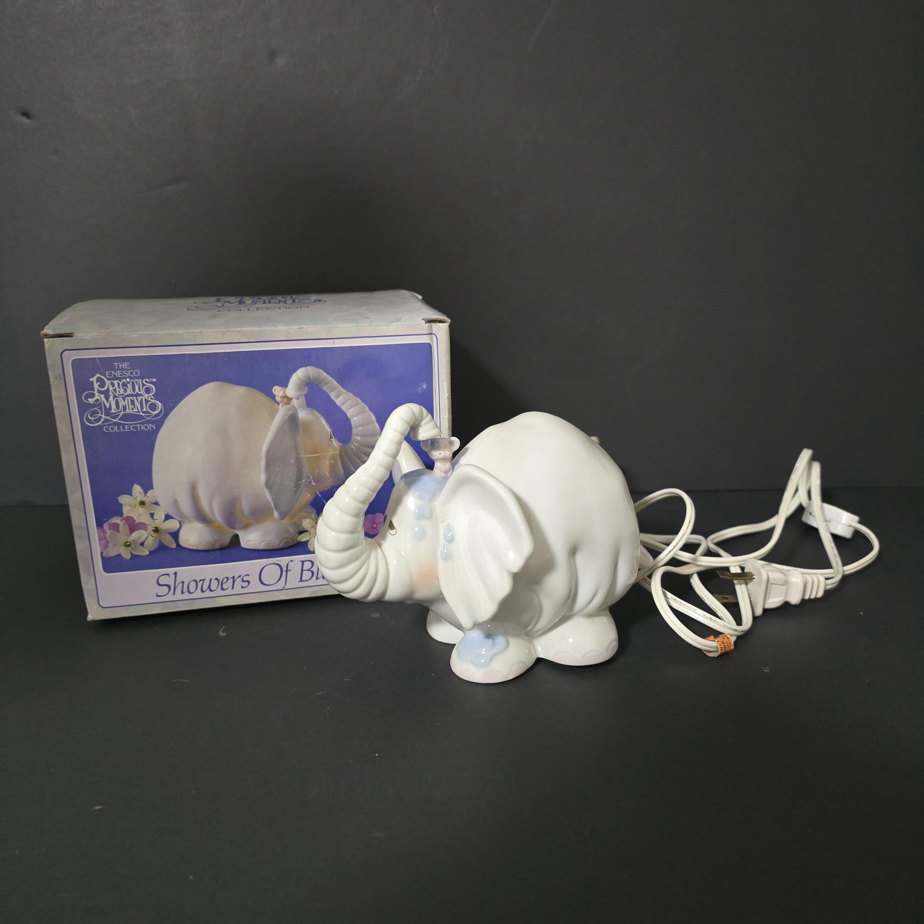Vintage Precious Moments Elephant & Mouse 1990 Enesco Night Light