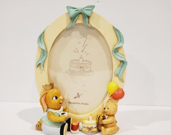 Pendelfin Rabbits Oval Picture Frame, Nursery Decor, Kids Photo Frame Children Decoration