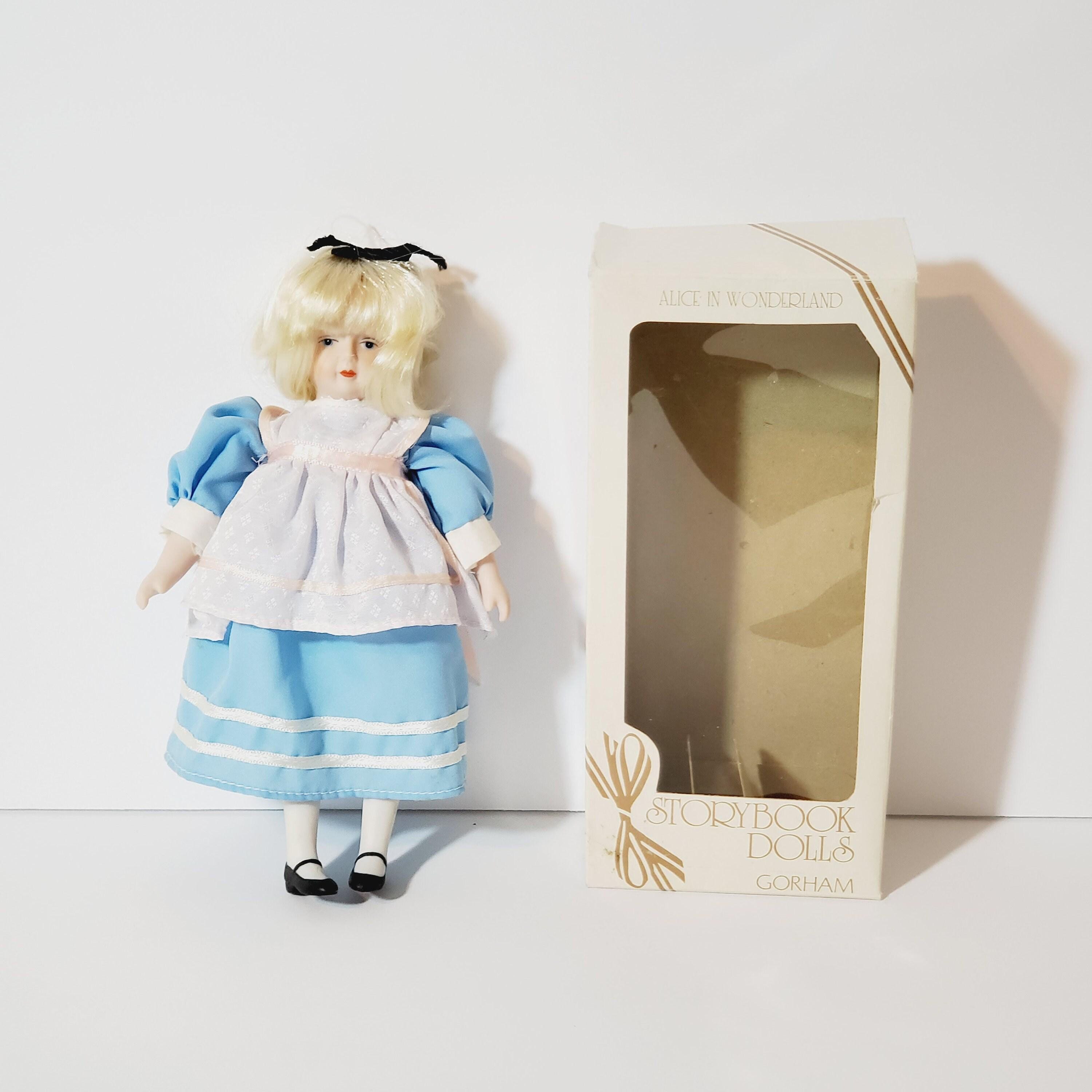 Gorham Storybook Dolls Alice in Wonderland Vintage Porcelain Doll VT 635 Made in Taiwan