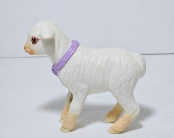 Vintage Barbie Sheep Lamb Rebecca Friend of Nibbles Figure Magical Pets  4&quot; 1990s
