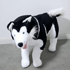 Melissa & Doug Black And White Siberian Large Husky Stuffed Dog Plush Toy