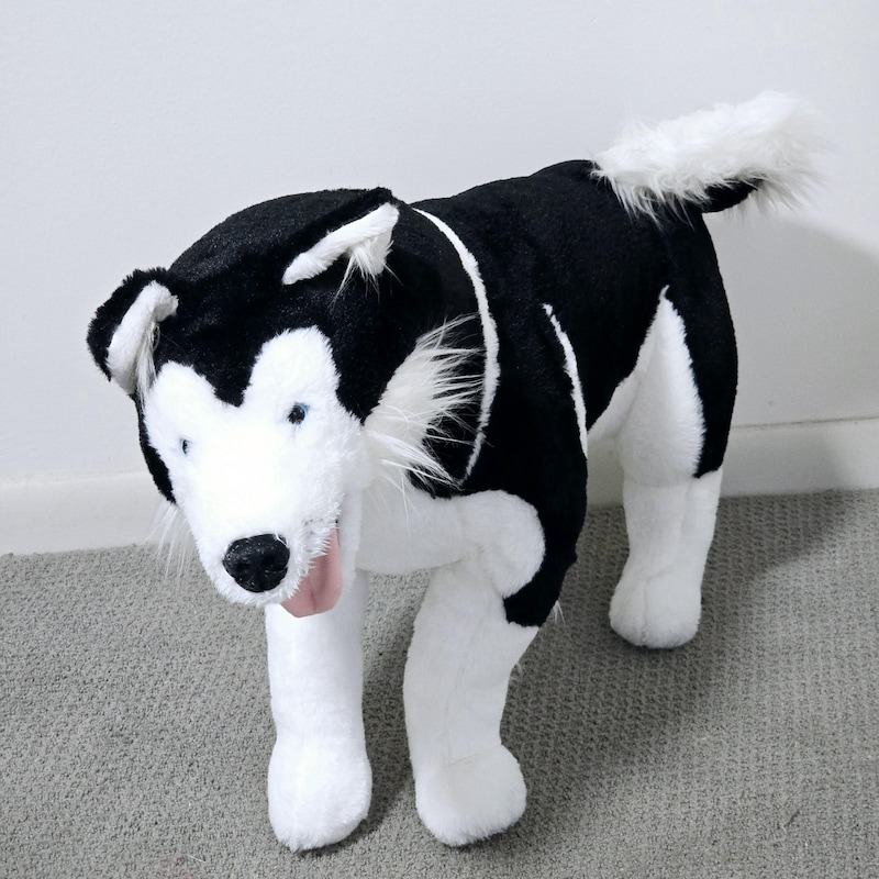 Douglas Plush Husky Dog Stuffed Animal, Gray/White, 19