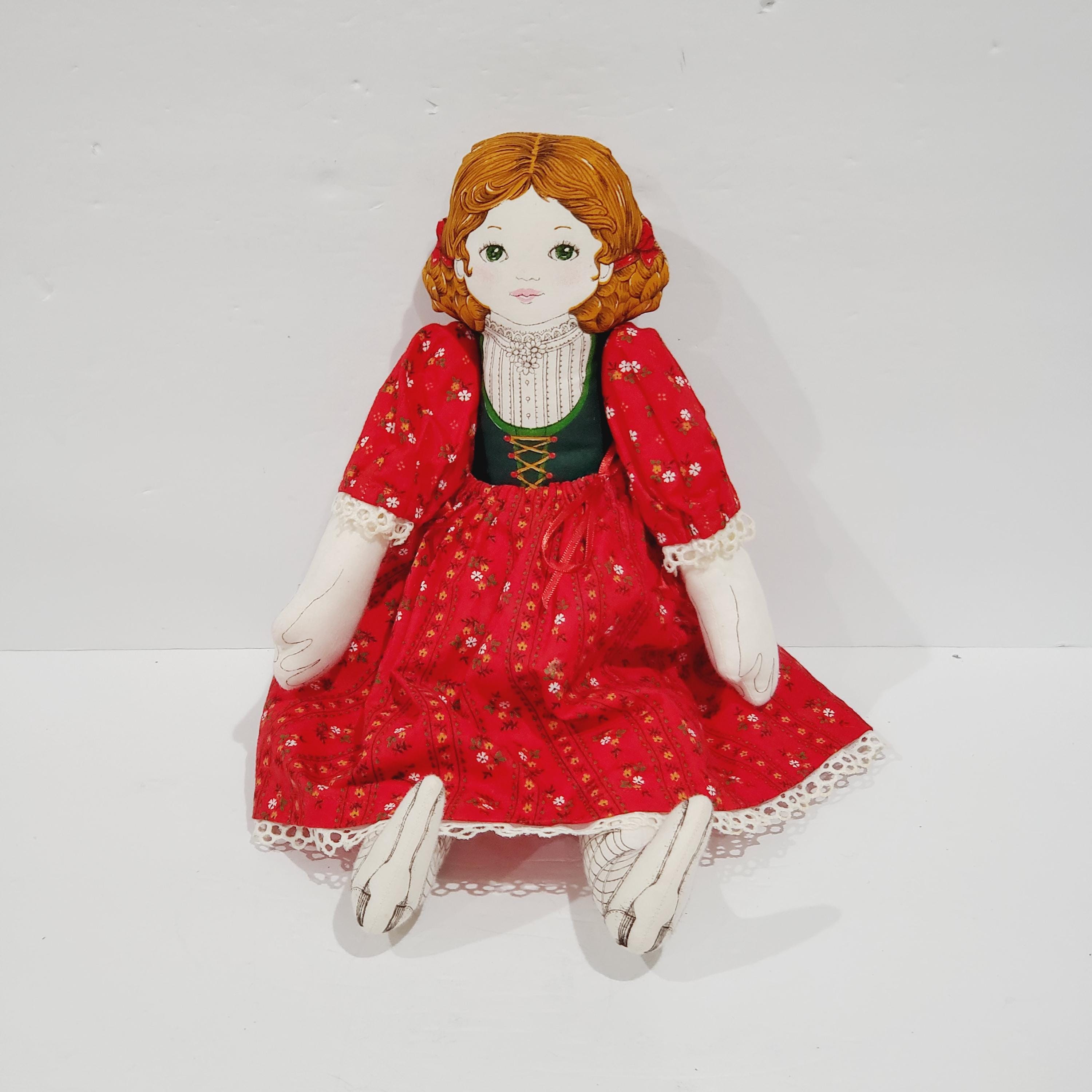 手作り布人形：くるみ割り人形のバレエぬいぐるみ、子供部屋の装飾