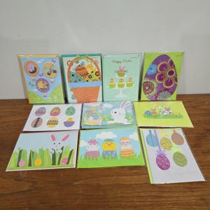 Papyrus Easter Greeting Cards Lot of 10 New Sealed Glitter Eggs Bunny