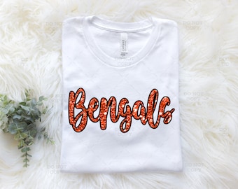 Bengals Faux Sequin Direct to Film Transfer