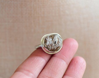 Astrophyllite in Quartz Sterling Silver Ring - Size 7