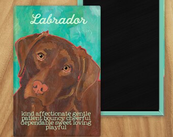 Labrador retriever magnet,coworker gift,stocking stuffer,hostess gift,housewarming gift,graduation gift,in memory of,thinking of you