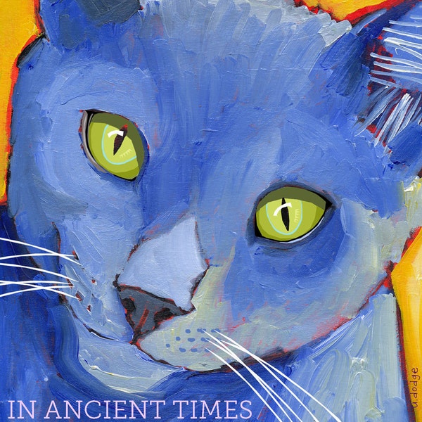 Cat No. 3 - Cats are Gods - magnets coasters and art prints