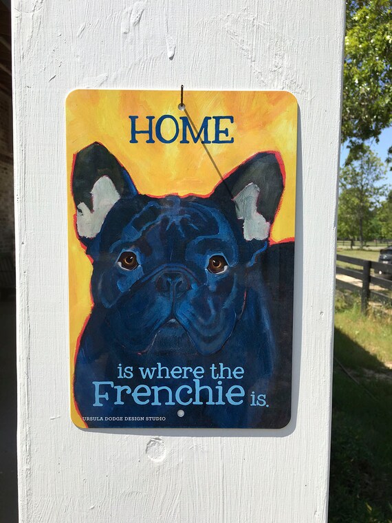 French Bulldog metal sign wall decor dog art sign custom