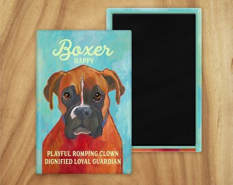 Boxer magnet,coworker gift,stocking stuffer,hostess gift,housewarming gift,graduation gift,in memory of,thinking of you,thank you gift