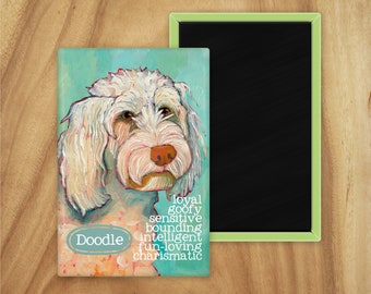Doodle magnet,goldendoodle,labradoodle,coworker gift,stocking stuffer,hostess gift,housewarming gift,graduation gift,in memory of,thank you