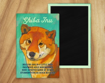 Shiba inu magnet,coworker gift,hostess gift,housewarming gift,stocking stuffer,in memory of,thinking of you,thank you gift,graduation gift