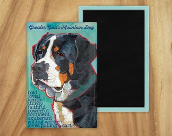 Greater Swiss Mountain Dog magnet,coworker gift,stocking stuffer,hostess gift,housewarming gift,graduation gift,in memory of,thinking of you