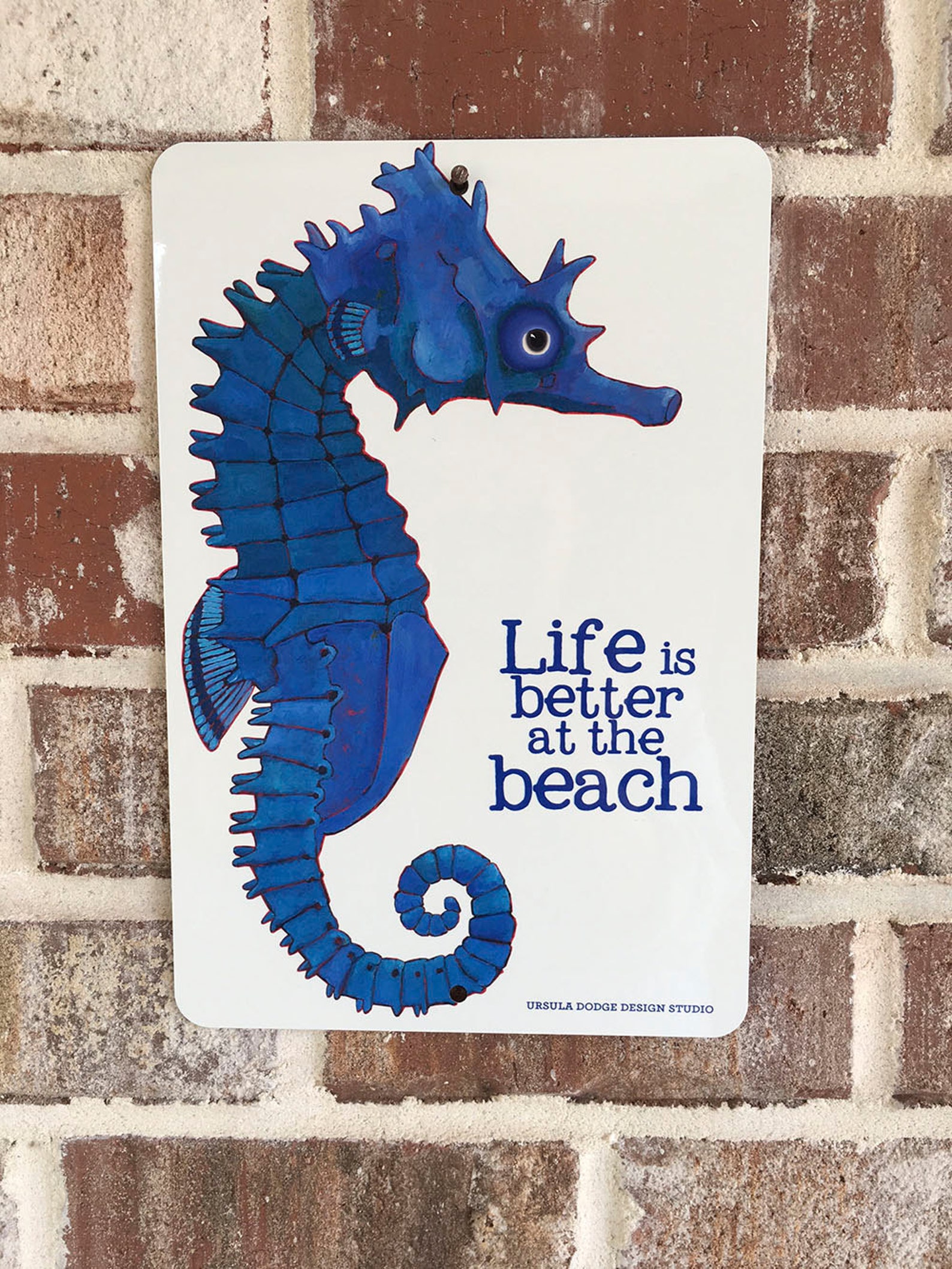 Seahorse Metal Sign Indoor Outdoor Wall Art Beach Decor | Etsy