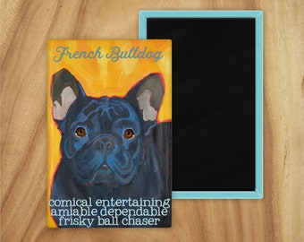 French bulldog magnet,coworker gift,stocking stuffer,hostess gift,housewarming gift,thinking of you,in memory of,thank you gift,student gift