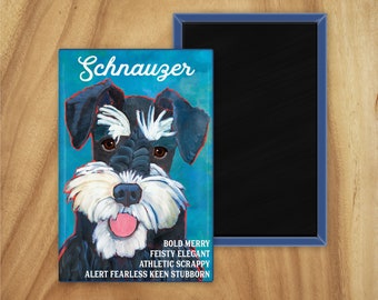 Schnauzer magnet,coworker gift,stocking stuffer,hostess gift,housewarming gift,thinking of you,in memory of,thank you gift,pet memorial gift