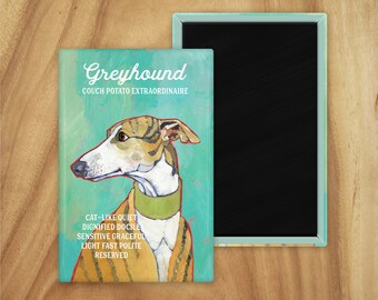 Greyhound magnet,coworker gift,hostess gift,housewarming gift,stocking stuffer,in memory of,thinking of you,thank you gift,graduation gift