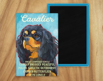 Cavalier King Charles spaniel magnet,coworker gift,hostess gift,housewarming gift,ursula dodge,in memory of,thinking of you,stocking stuffer