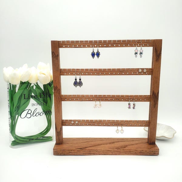 Tabletop Earring Display - Earring Organizer, Jewelry Organizer, Earring Holder Stand, Earring Rack, Jewelry Stand, Jewelry Storage