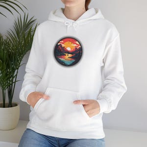 buntes See Angeln Kapuzen-Sweatshirt